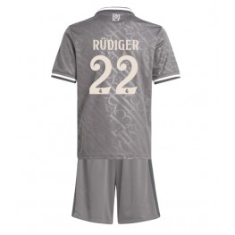 Real Madrid Antonio Rudiger #22 Derde tenue Kids 2024-25 Korte Mouw (+ Korte broeken)